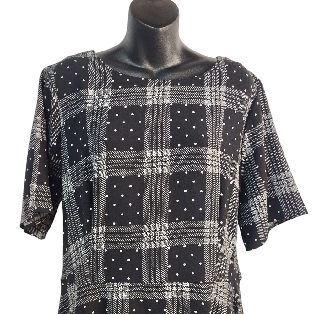 Elle Dress Women's Black White irregular hem Dress Sz XXL NWT - Picture 4 of 11